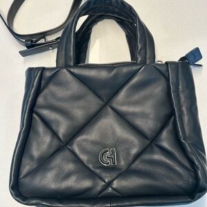 Cole Haan Black Quilted Tote Bag